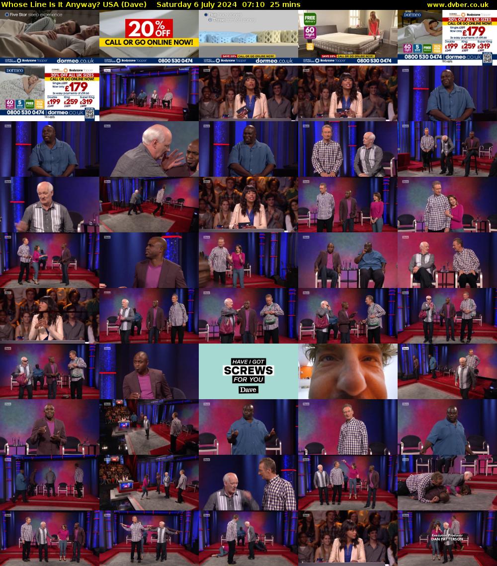 Whose Line Is It Anyway? USA (Dave) Saturday 6 July 2024 07:10 - 07:35