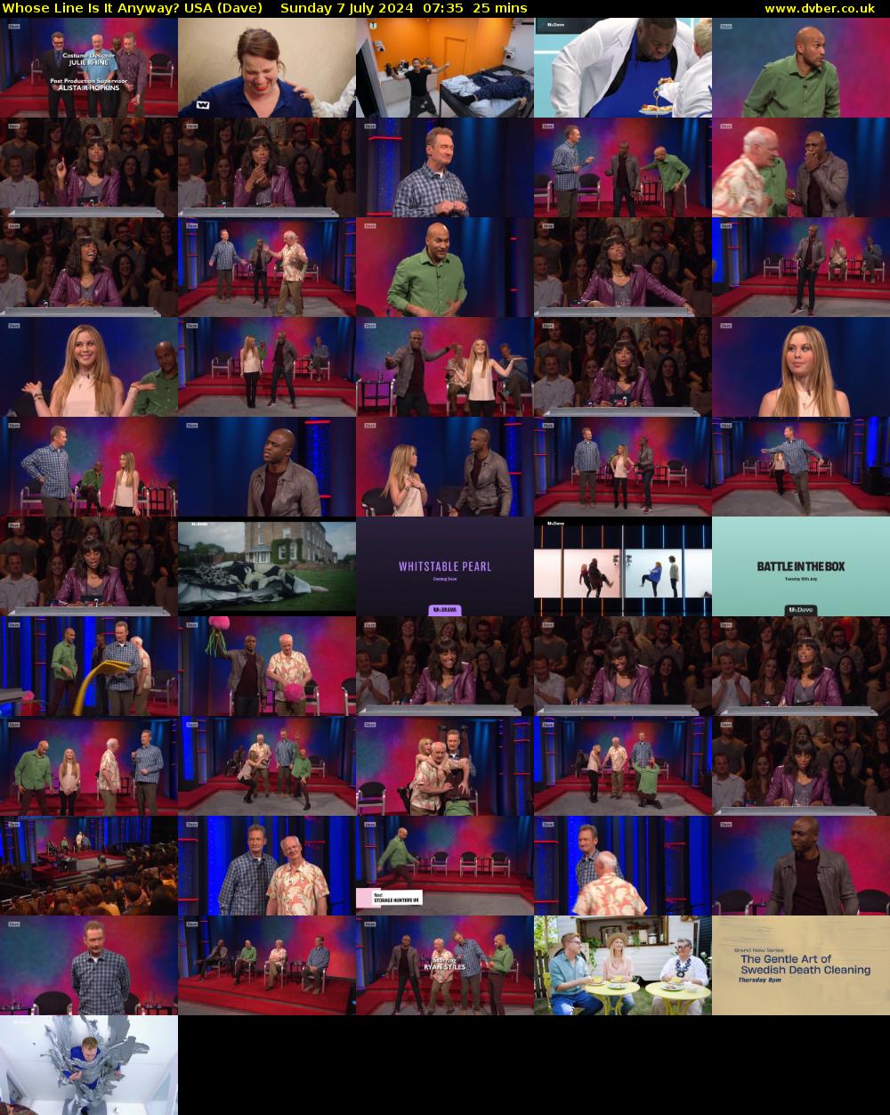 Whose Line Is It Anyway? USA (Dave) Sunday 7 July 2024 07:35 - 08:00