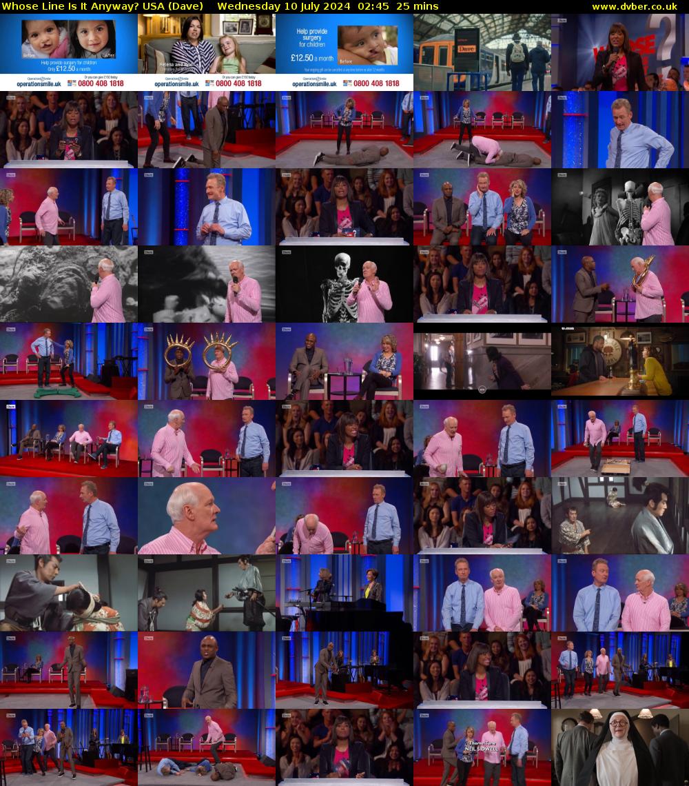 Whose Line Is It Anyway? USA (Dave) Wednesday 10 July 2024 02:45 - 03:10