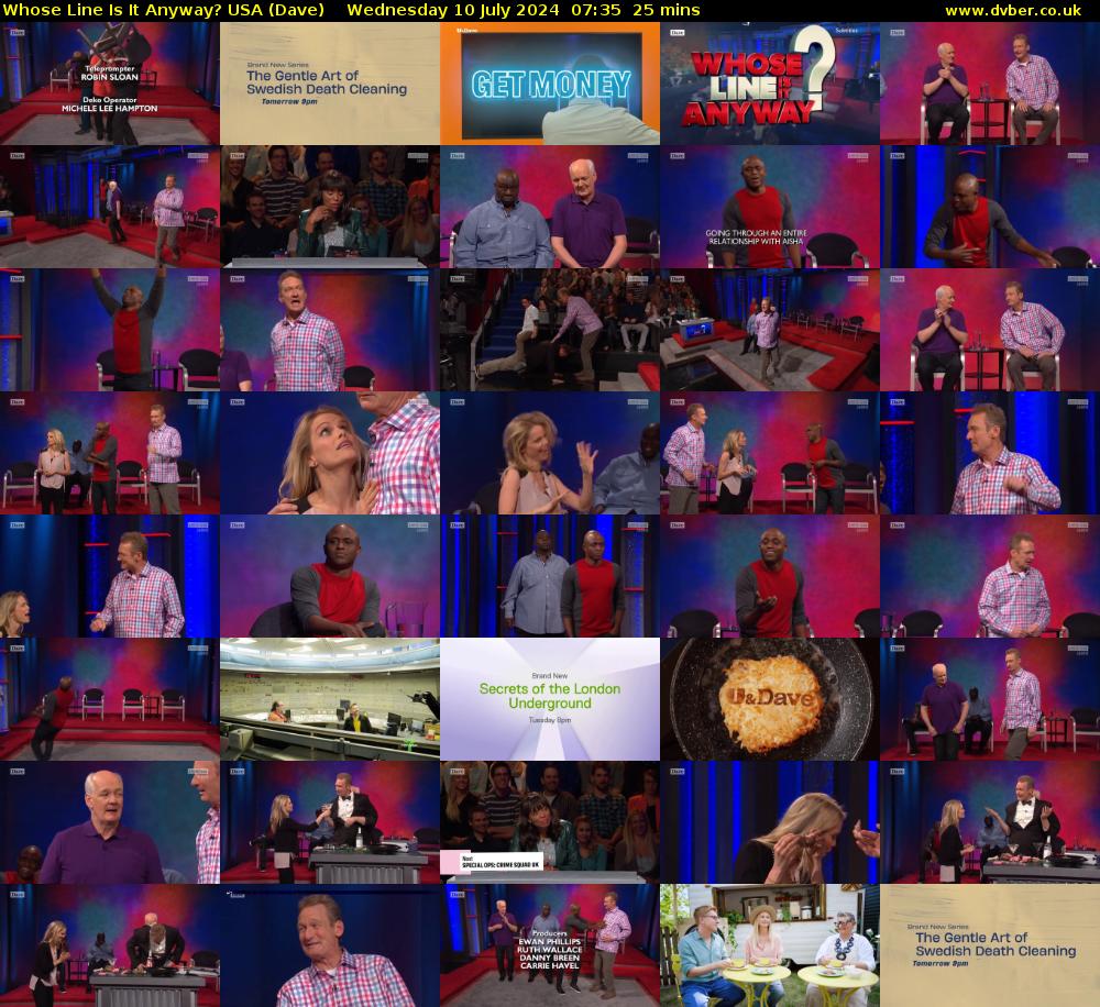 Whose Line Is It Anyway? USA (Dave) Wednesday 10 July 2024 07:35 - 08:00