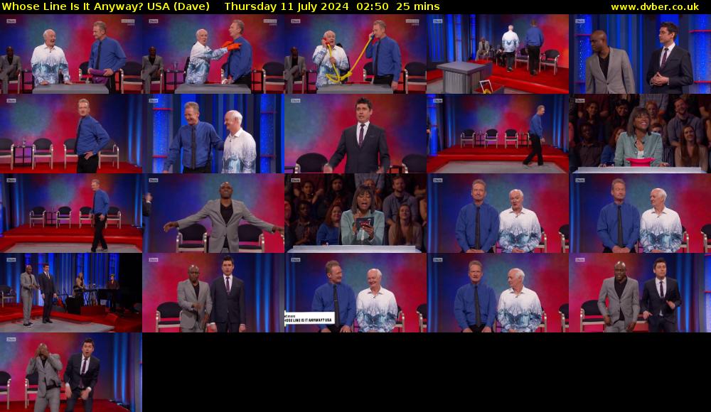 Whose Line Is It Anyway? USA (Dave) Thursday 11 July 2024 02:50 - 03:15