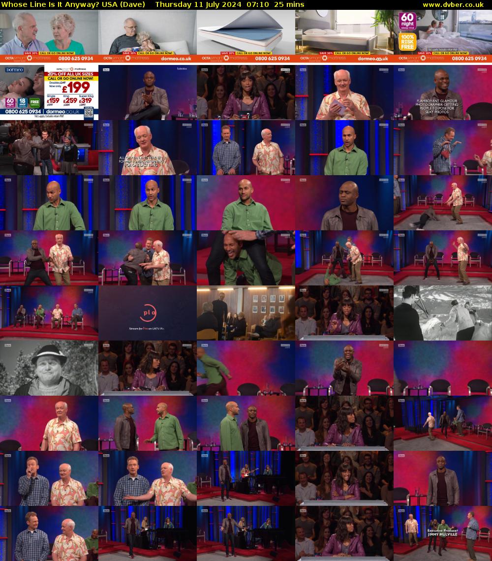Whose Line Is It Anyway? USA (Dave) Thursday 11 July 2024 07:10 - 07:35