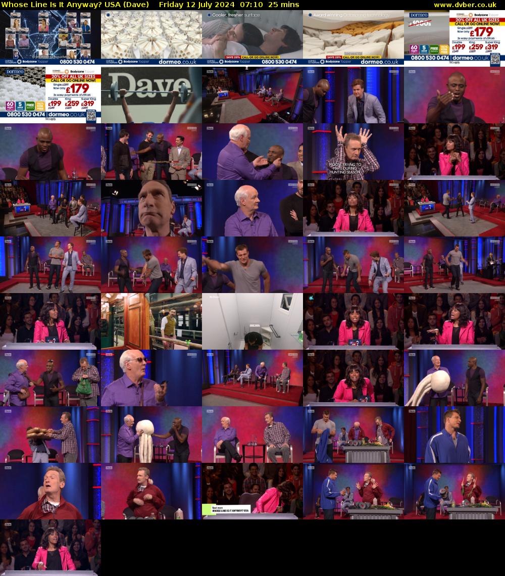 Whose Line Is It Anyway? USA (Dave) Friday 12 July 2024 07:10 - 07:35