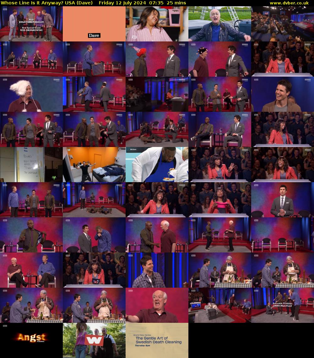 Whose Line Is It Anyway? USA (Dave) Friday 12 July 2024 07:35 - 08:00