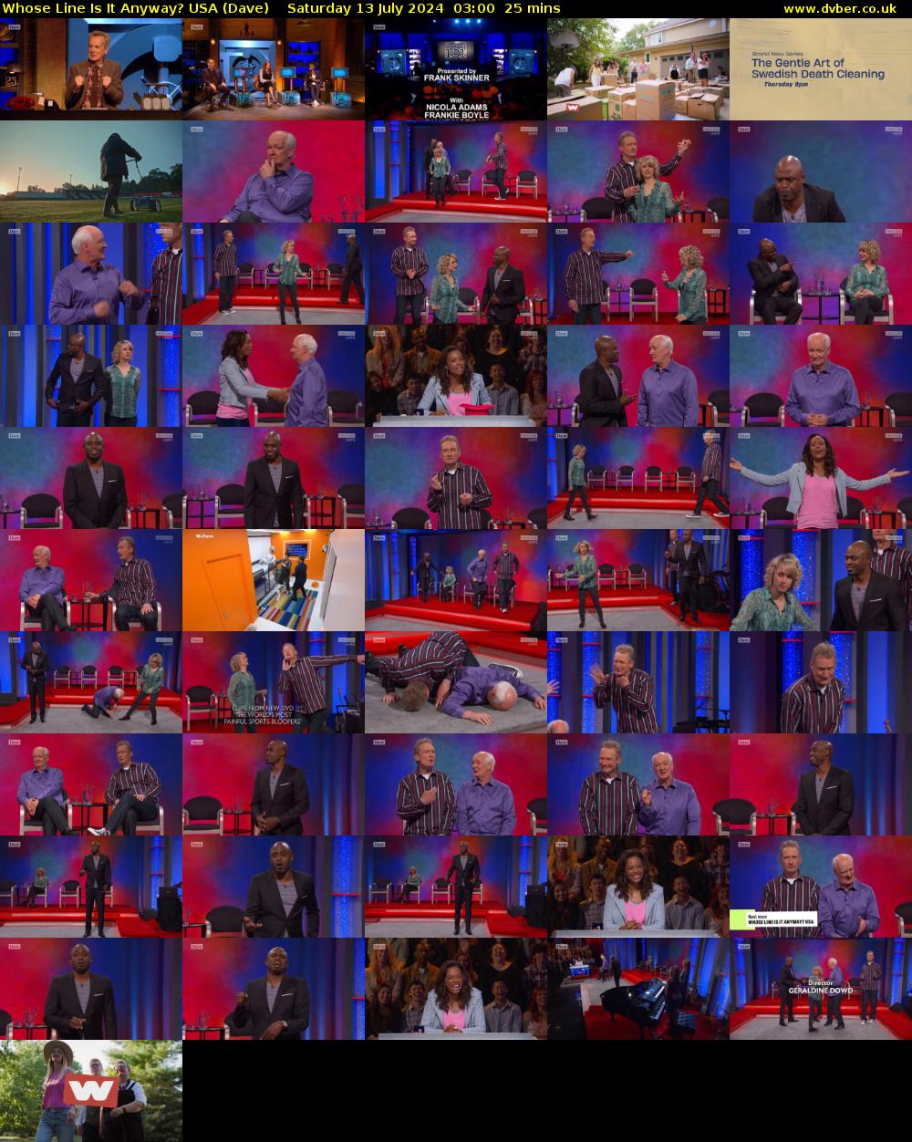 Whose Line Is It Anyway? USA (Dave) Saturday 13 July 2024 03:00 - 03:25
