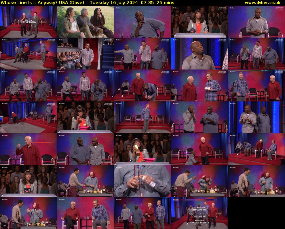 Whose Line Is It Anyway? USA (Dave) Tuesday 16 July 2024 07:35 - 08:00