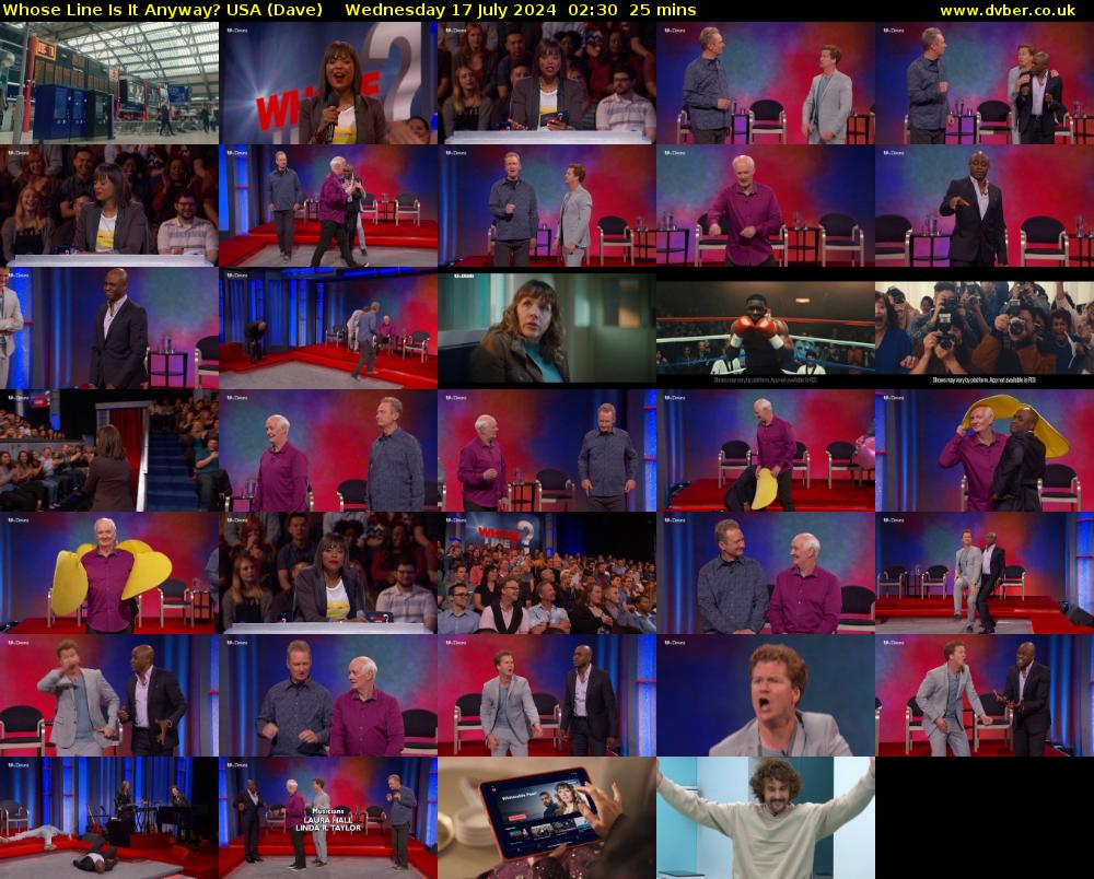 Whose Line Is It Anyway? USA (Dave) Wednesday 17 July 2024 02:30 - 02:55