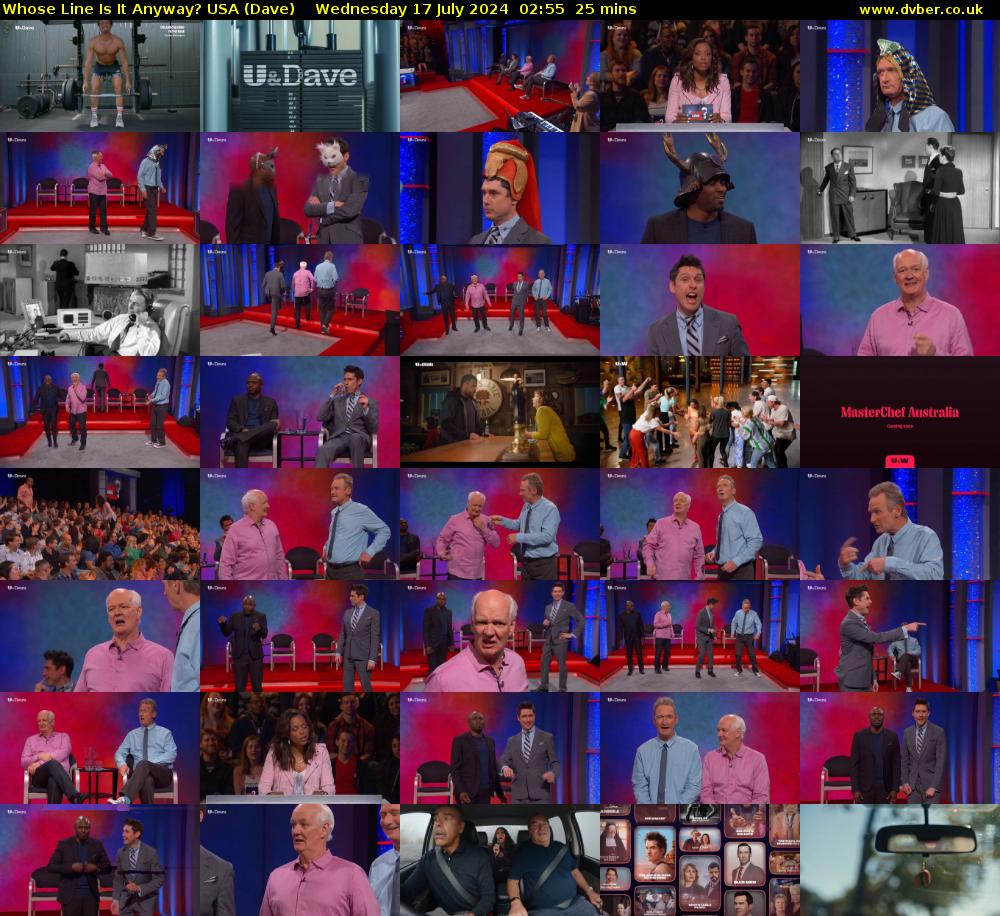 Whose Line Is It Anyway? USA (Dave) Wednesday 17 July 2024 02:55 - 03:20