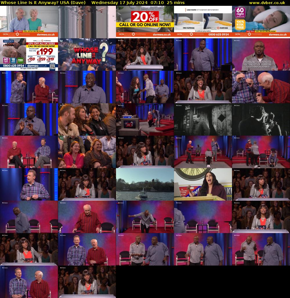 Whose Line Is It Anyway? USA (Dave) Wednesday 17 July 2024 07:10 - 07:35
