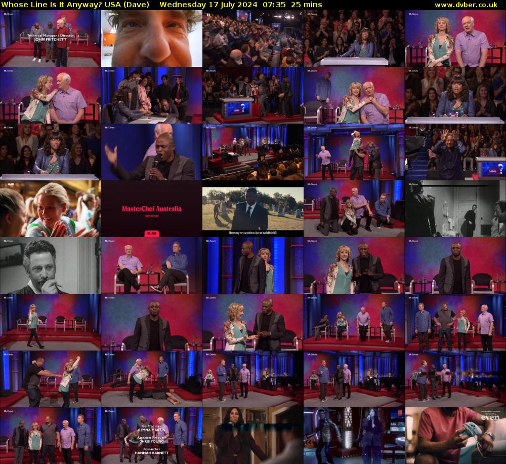 Whose Line Is It Anyway? USA (Dave) Wednesday 17 July 2024 07:35 - 08:00