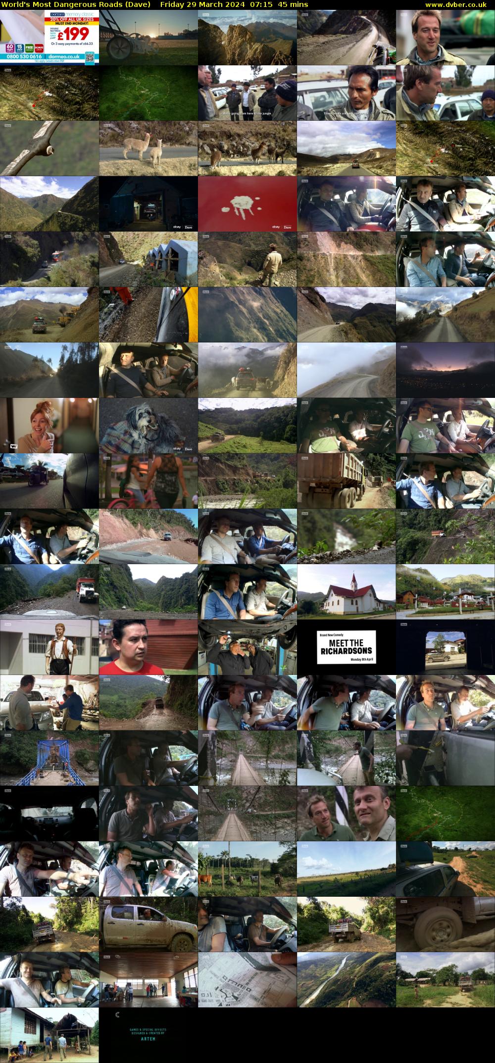 World's Most Dangerous Roads (Dave) Friday 29 March 2024 07:15 - 08:00