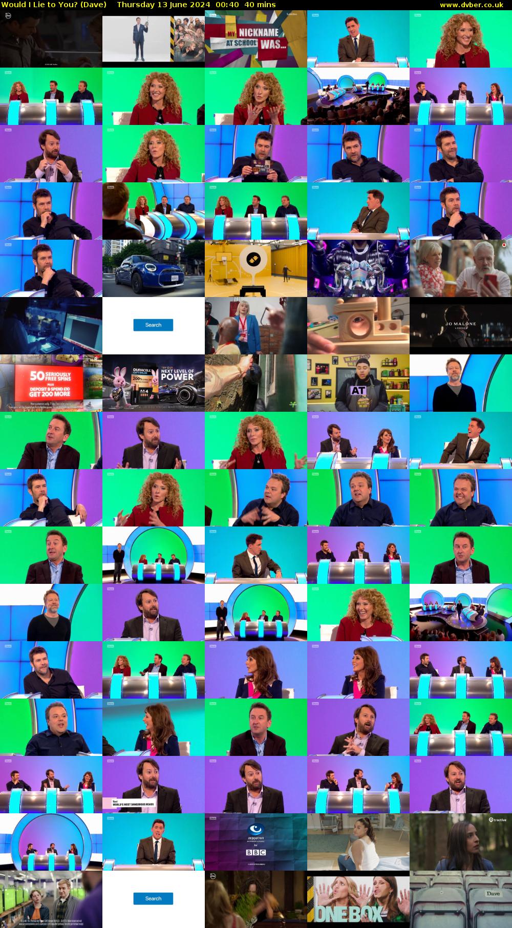 Would I Lie to You? (Dave) Thursday 13 June 2024 00:40 - 01:20