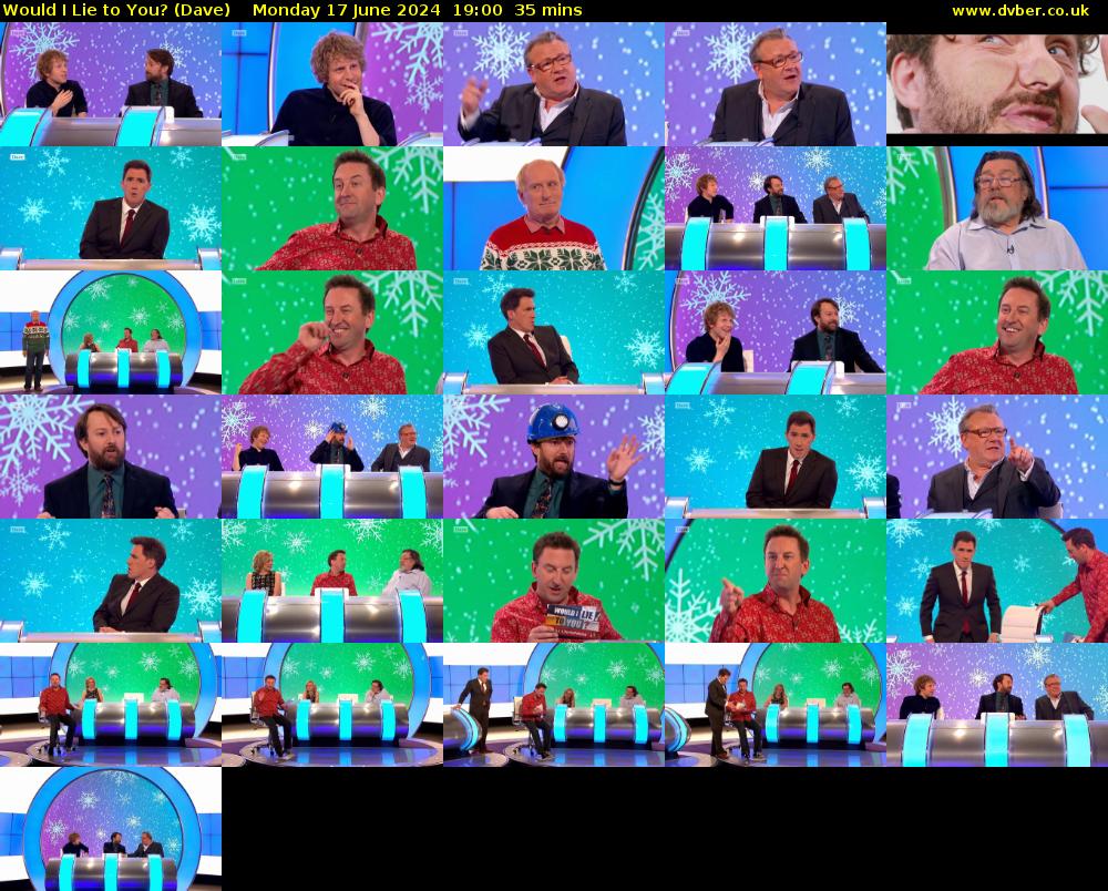 Would I Lie to You? (Dave) Monday 17 June 2024 19:00 - 19:35