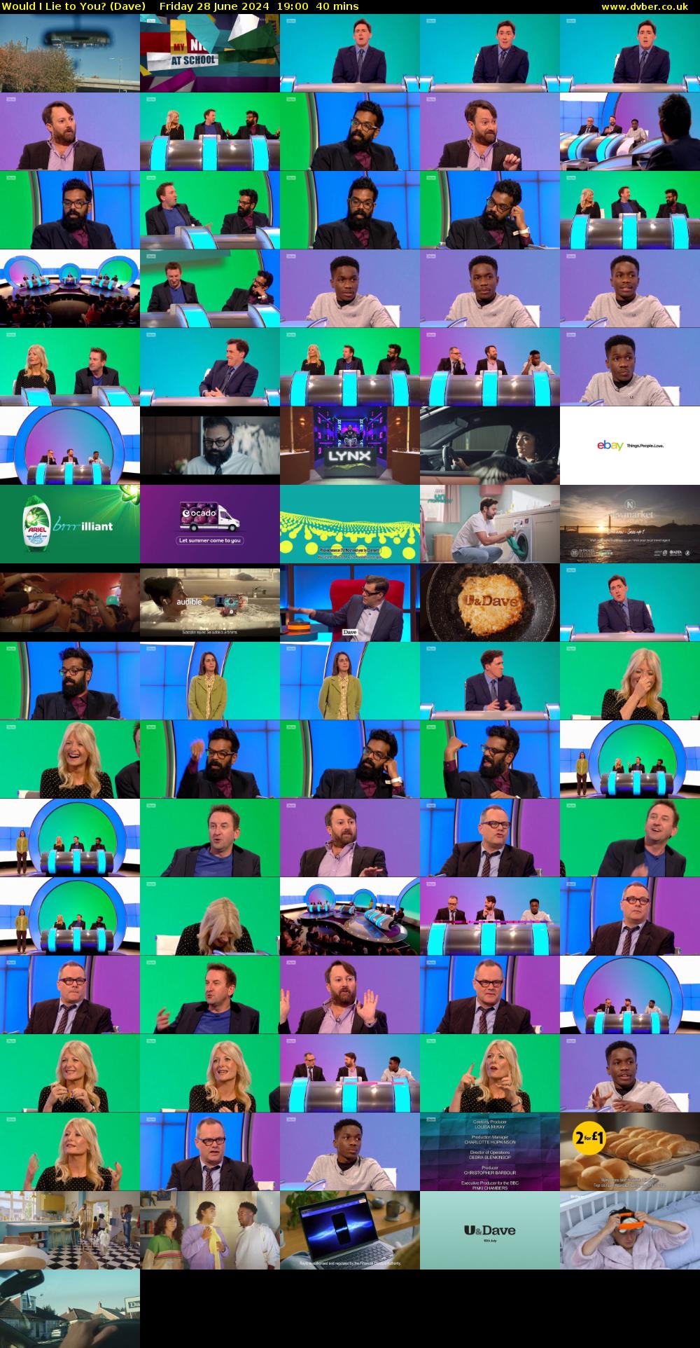 Would I Lie to You? (Dave) Friday 28 June 2024 19:00 - 19:40