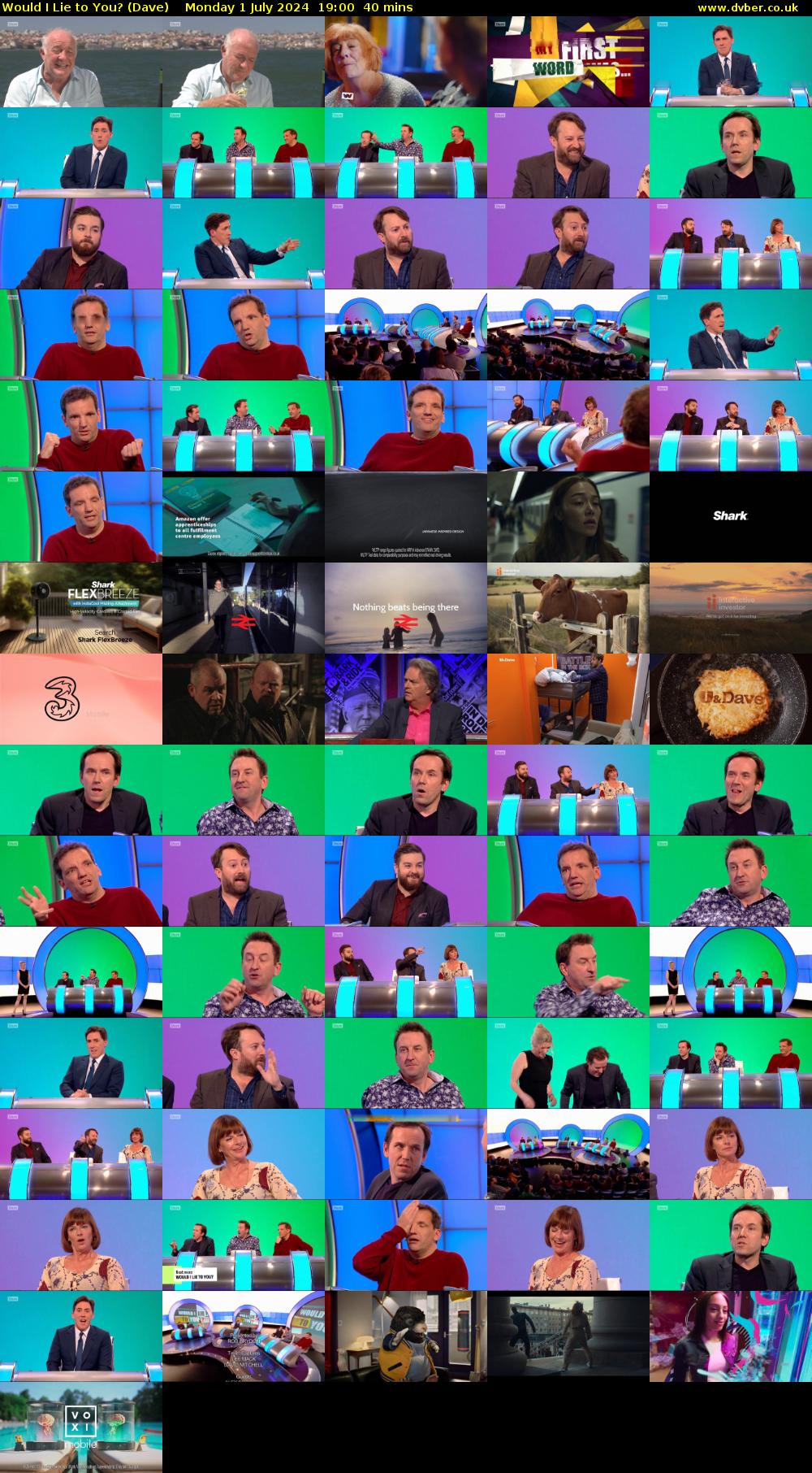 Would I Lie to You? (Dave) Monday 1 July 2024 19:00 - 19:40