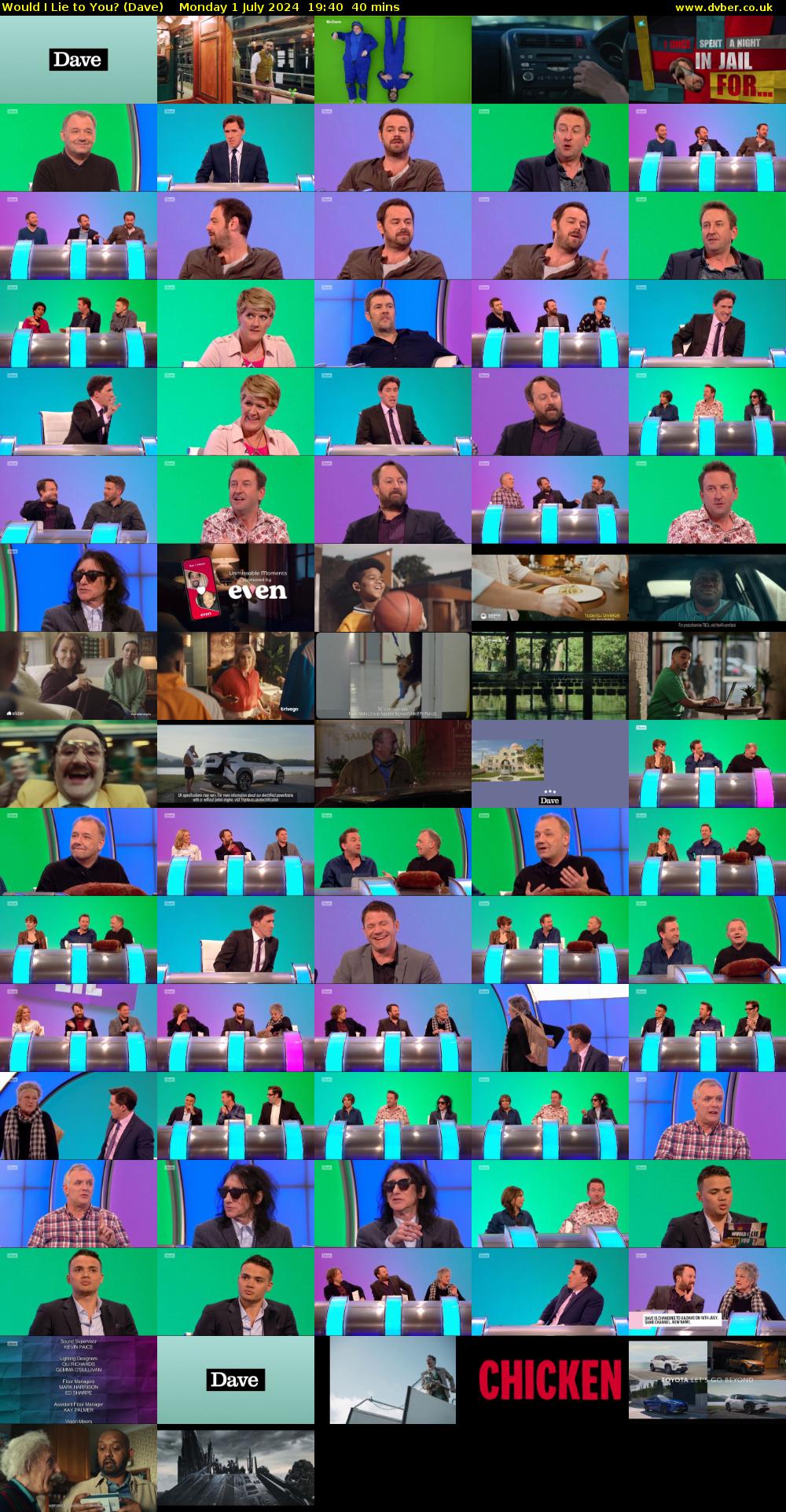 Would I Lie to You? (Dave) Monday 1 July 2024 19:40 - 20:20