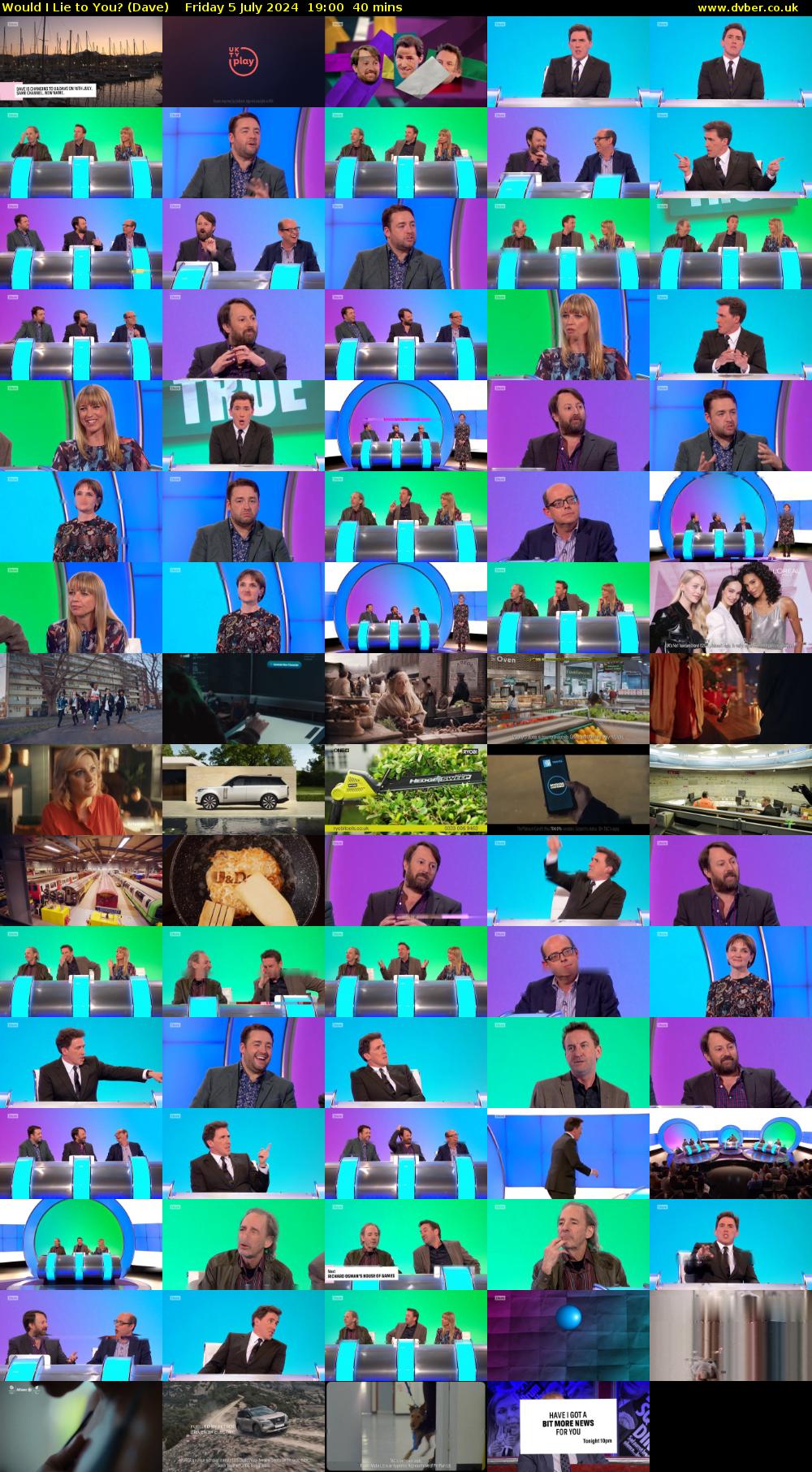 Would I Lie to You? (Dave) Friday 5 July 2024 19:00 - 19:40