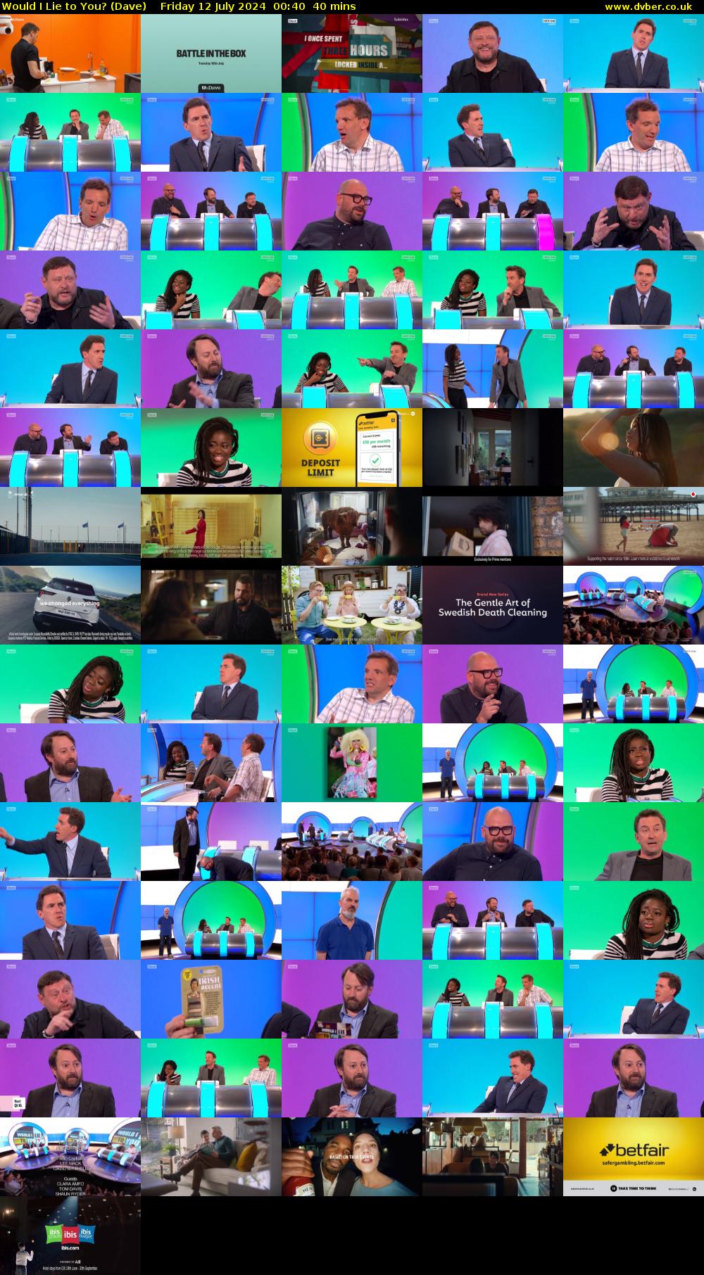 Would I Lie to You? (Dave) Friday 12 July 2024 00:40 - 01:20