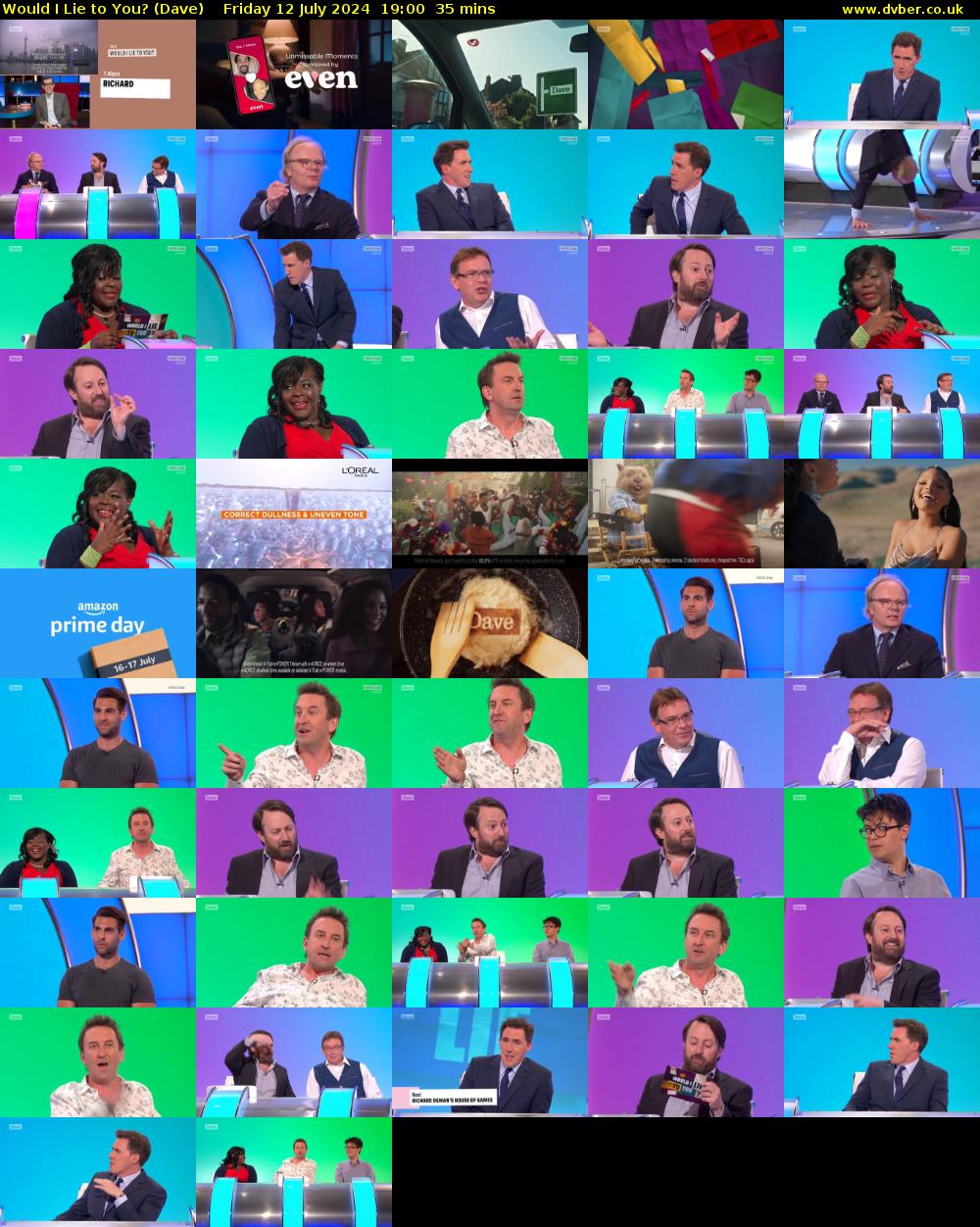Would I Lie to You? (Dave) Friday 12 July 2024 19:00 - 19:35
