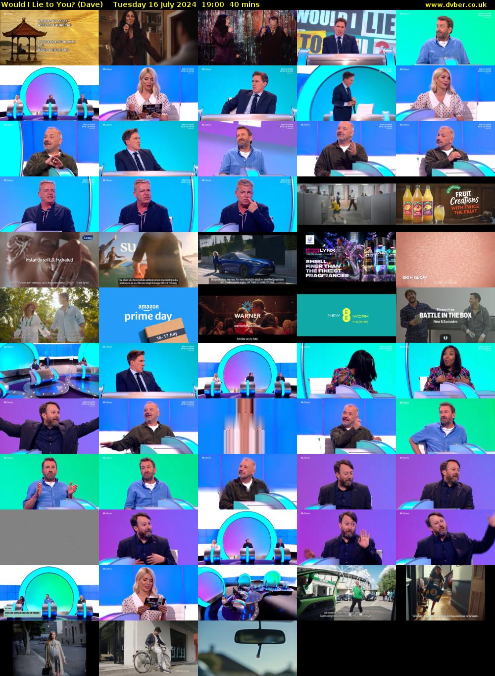Would I Lie to You? (Dave) Tuesday 16 July 2024 19:00 - 19:40