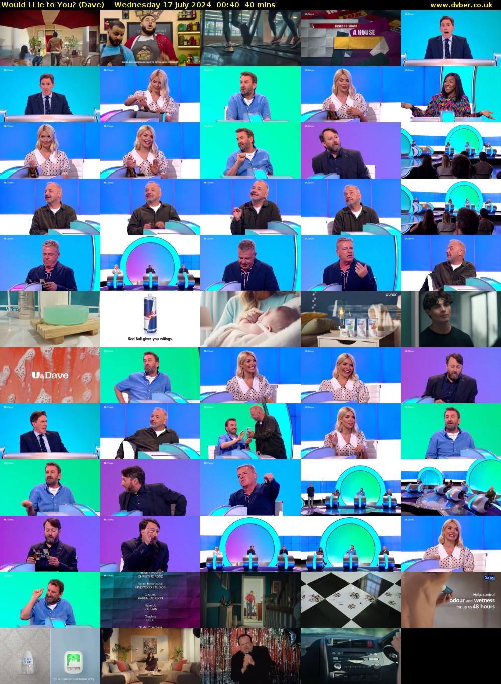 Would I Lie to You? (Dave) Wednesday 17 July 2024 00:40 - 01:20