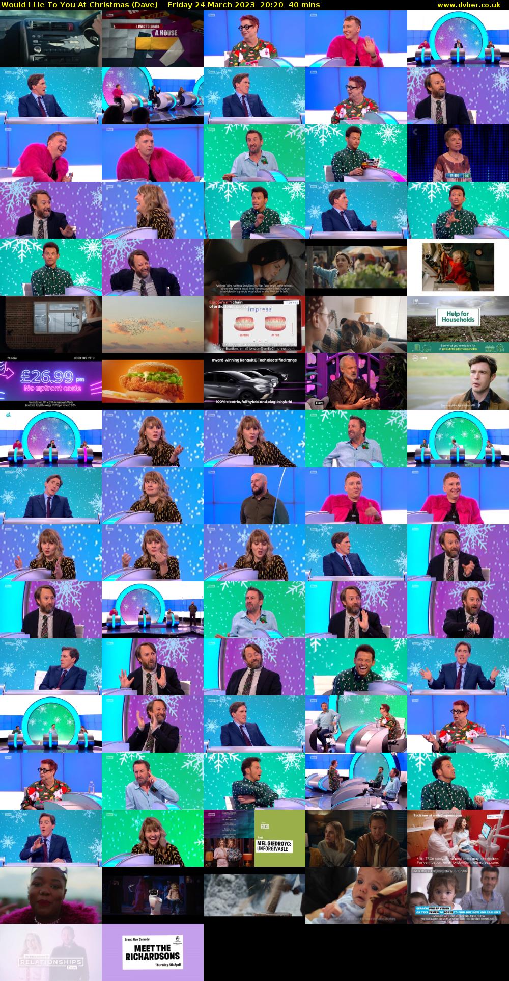 Would I Lie to You at Christmas (Dave) Friday 24 March 2023 20:20 - 21:00