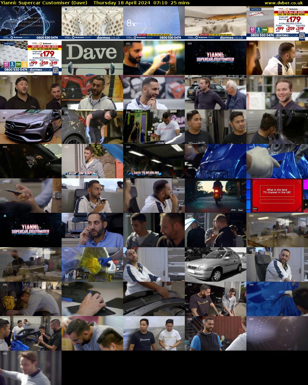 Yianni: Supercar Customiser (Dave) Thursday 18 April 2024 07:10 - 07:35