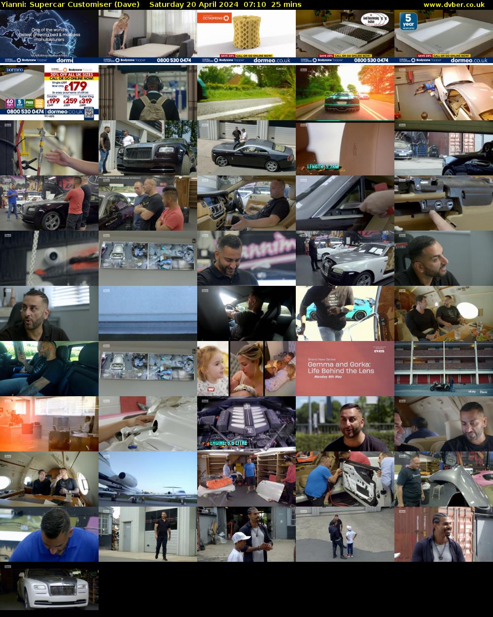 Yianni: Supercar Customiser (Dave) Saturday 20 April 2024 07:10 - 07:35