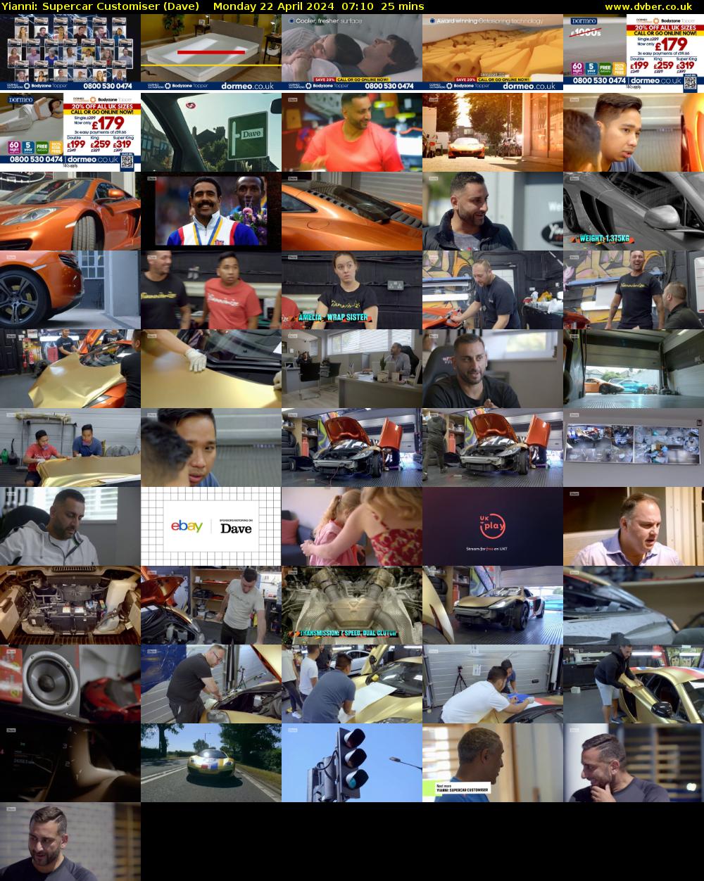Yianni: Supercar Customiser (Dave) Monday 22 April 2024 07:10 - 07:35