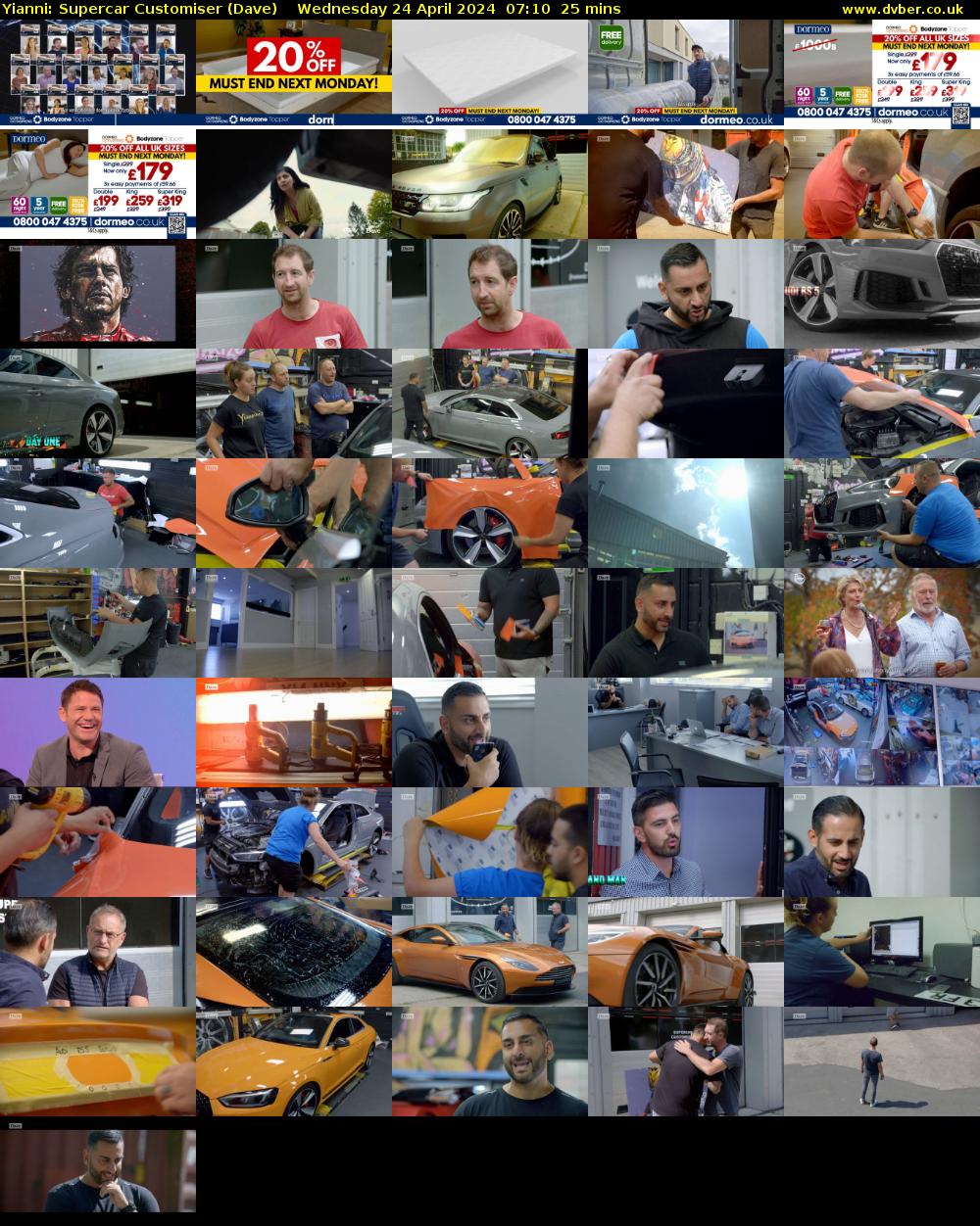 Yianni: Supercar Customiser (Dave) Wednesday 24 April 2024 07:10 - 07:35
