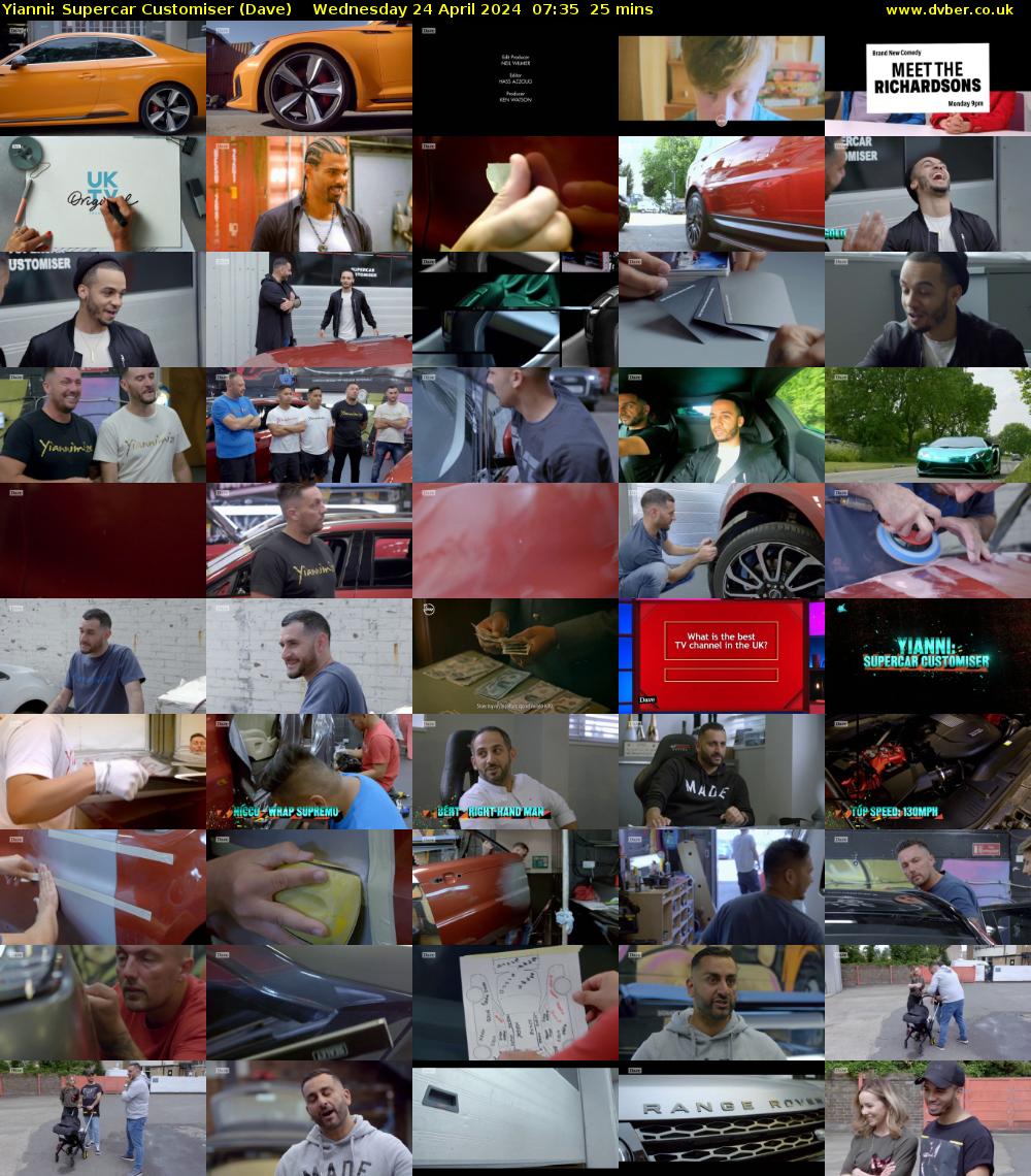 Yianni: Supercar Customiser (Dave) Wednesday 24 April 2024 07:35 - 08:00