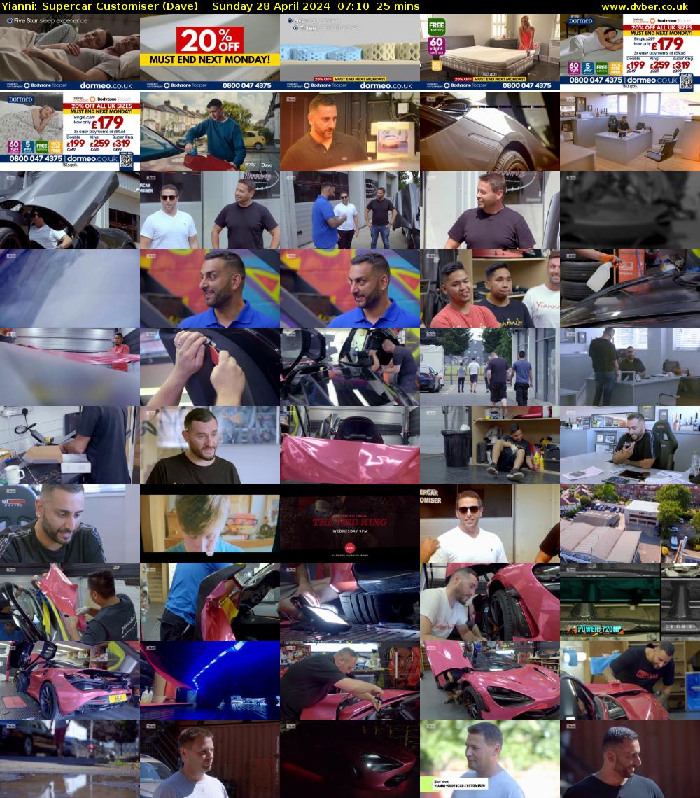 Yianni: Supercar Customiser (Dave) Sunday 28 April 2024 07:10 - 07:35