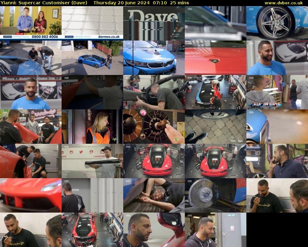 Yianni: Supercar Customiser (Dave) Thursday 20 June 2024 07:10 - 07:35