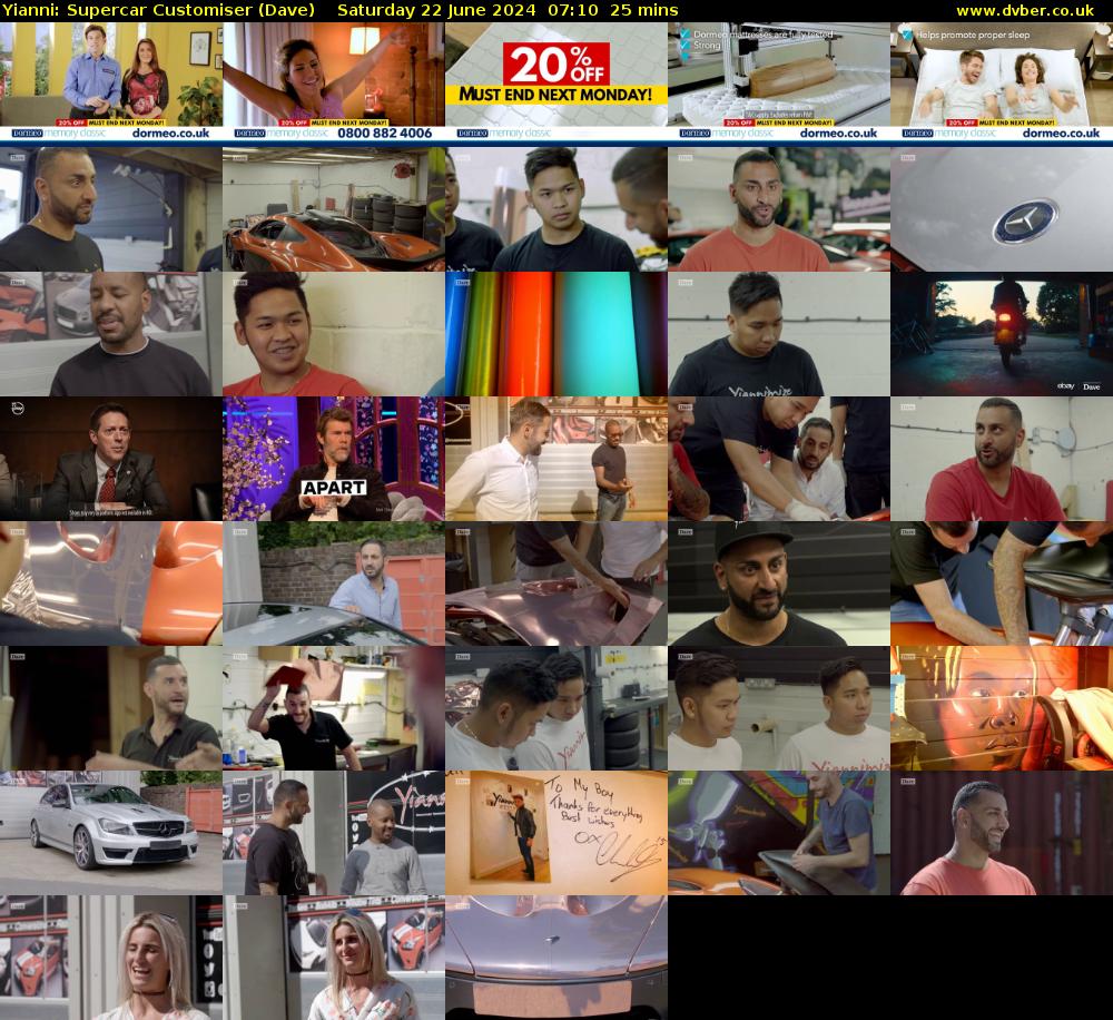 Yianni: Supercar Customiser (Dave) Saturday 22 June 2024 07:10 - 07:35