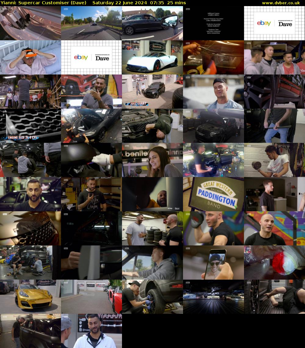 Yianni: Supercar Customiser (Dave) Saturday 22 June 2024 07:35 - 08:00