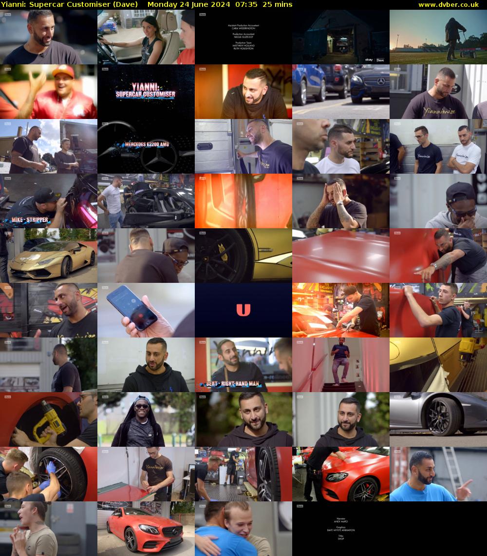 Yianni: Supercar Customiser (Dave) Monday 24 June 2024 07:35 - 08:00