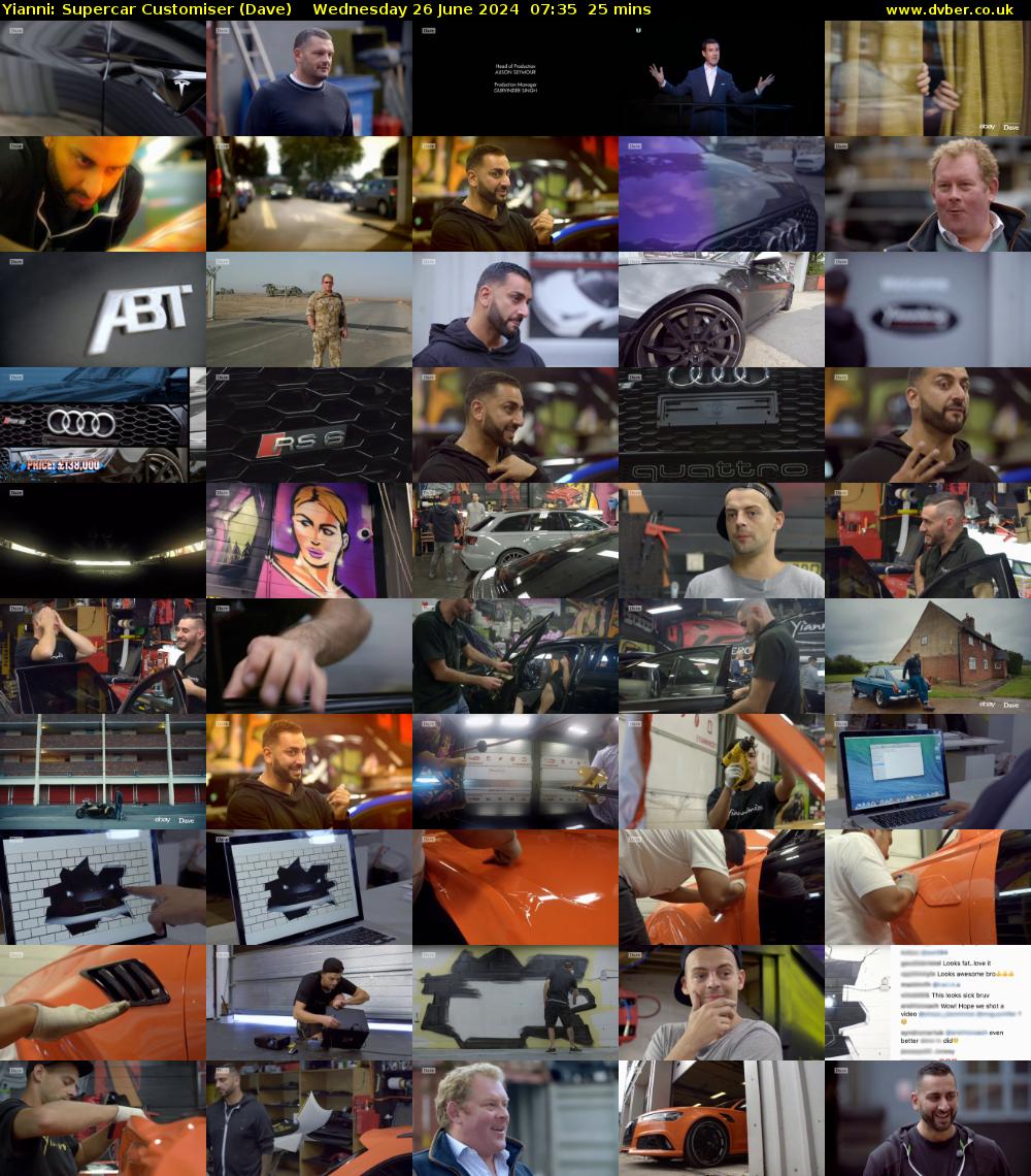Yianni: Supercar Customiser (Dave) Wednesday 26 June 2024 07:35 - 08:00