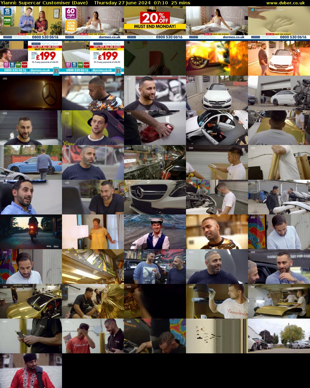 Yianni: Supercar Customiser (Dave) Thursday 27 June 2024 07:10 - 07:35