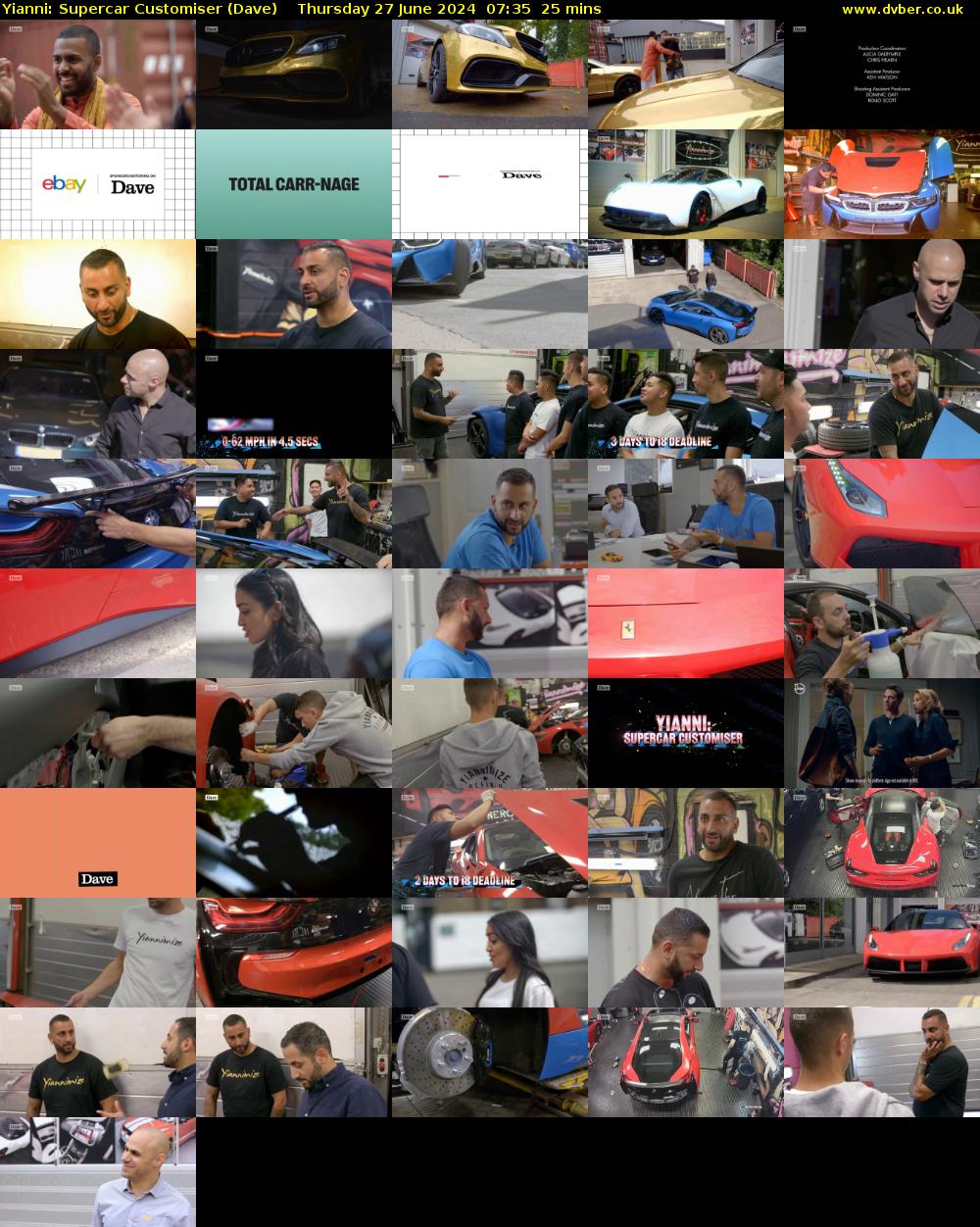Yianni: Supercar Customiser (Dave) Thursday 27 June 2024 07:35 - 08:00
