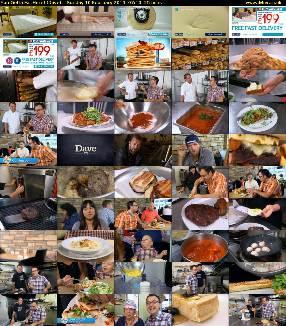You Gotta Eat Here! (Dave) Sunday 10 February 2019 07:10 - 07:35