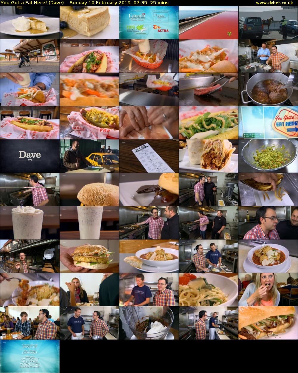 You Gotta Eat Here! (Dave) Sunday 10 February 2019 07:35 - 08:00