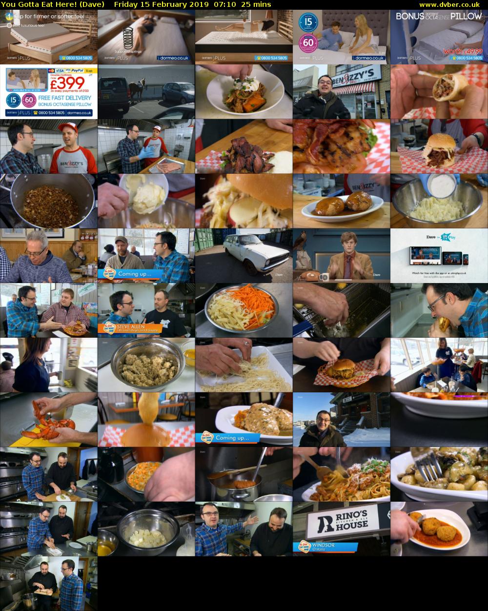 You Gotta Eat Here! (Dave) Friday 15 February 2019 07:10 - 07:35