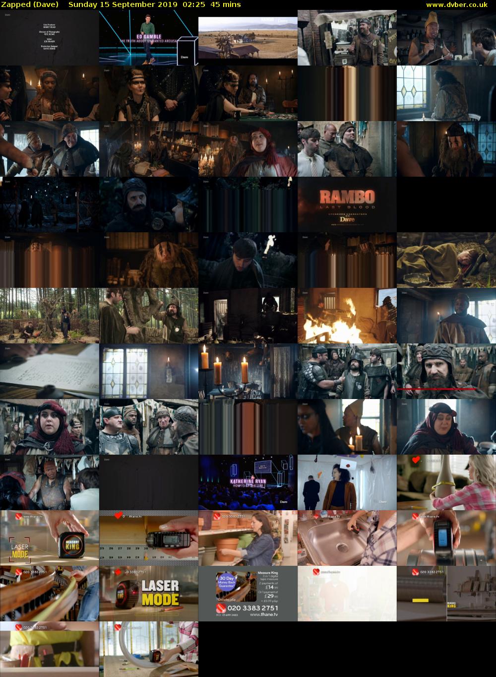 Zapped (Dave) Sunday 15 September 2019 02:25 - 03:10