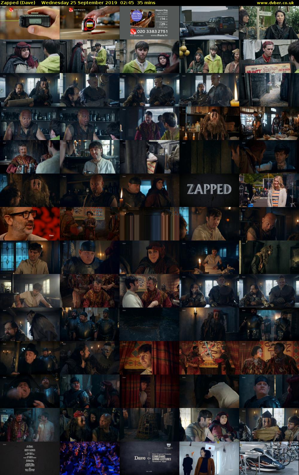 Zapped (Dave) Wednesday 25 September 2019 02:45 - 03:20