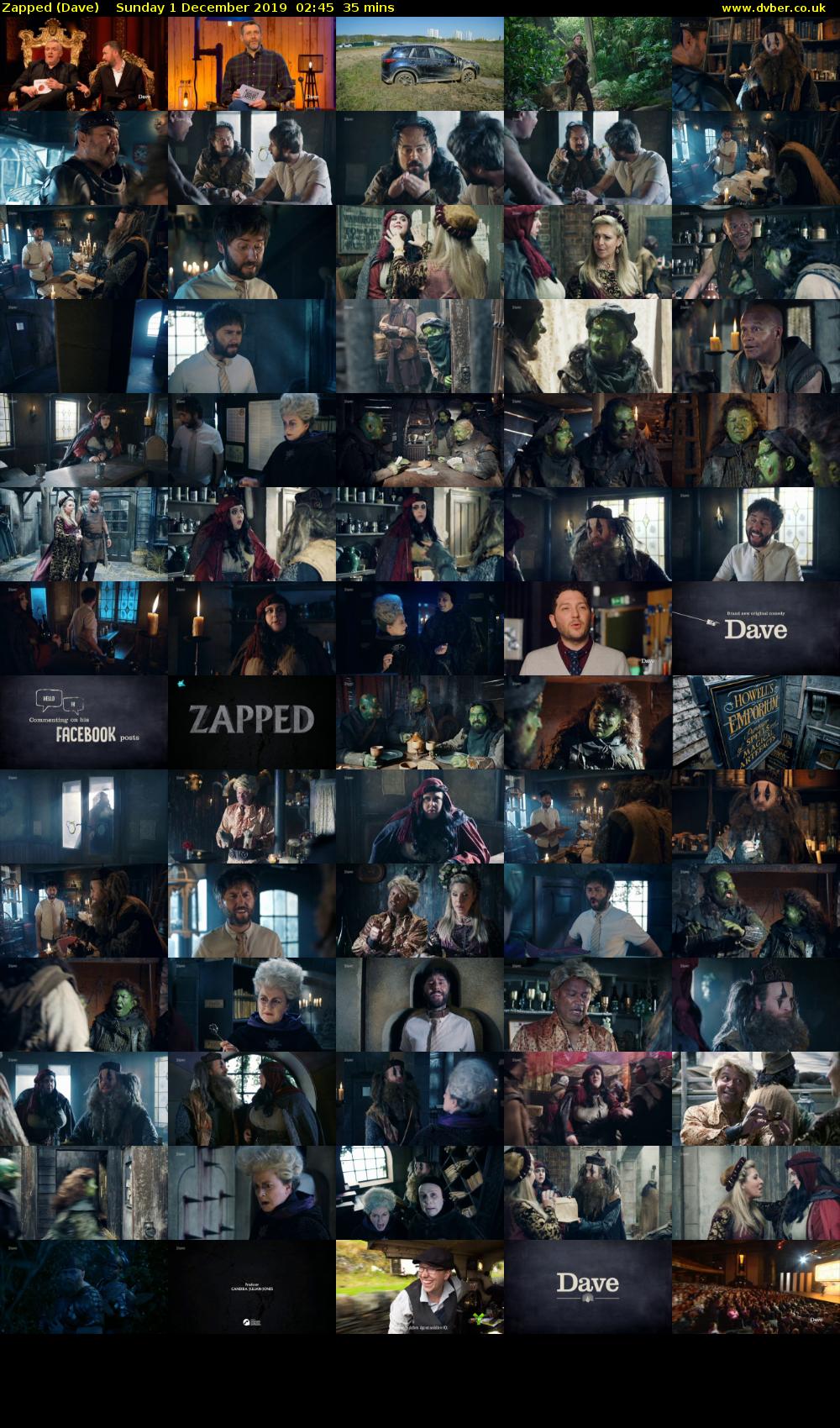 Zapped (Dave) Sunday 1 December 2019 02:45 - 03:20