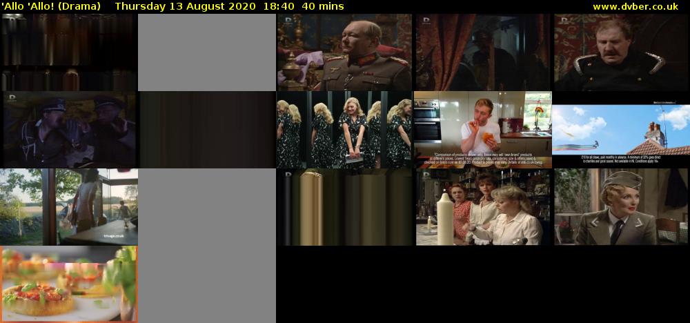 'Allo 'Allo! (Drama) Thursday 13 August 2020 18:40 - 19:20