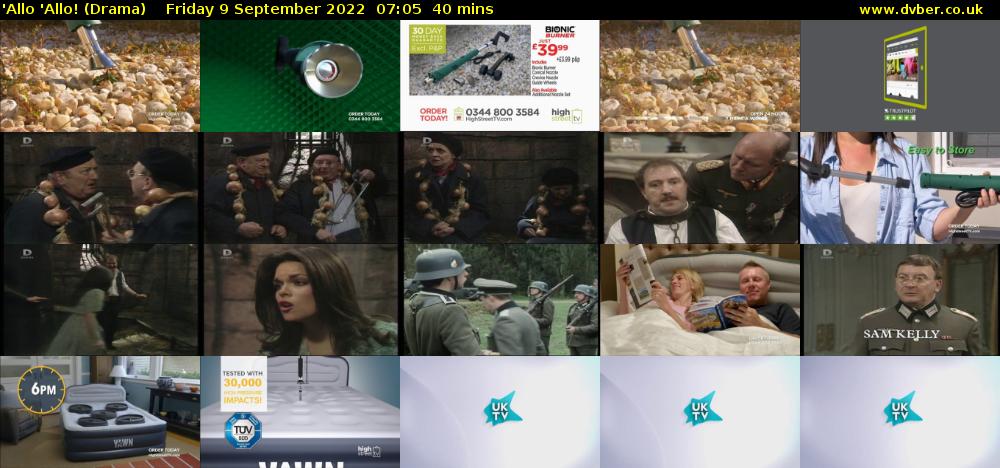 'Allo 'Allo! (Drama) Friday 9 September 2022 07:05 - 07:45