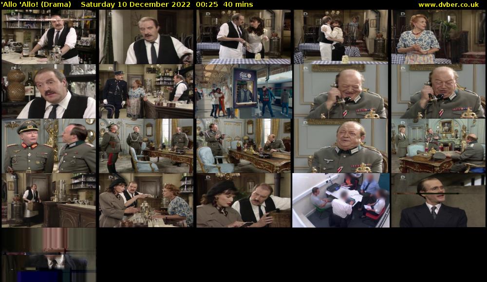 'Allo 'Allo! (Drama) Saturday 10 December 2022 00:25 - 01:05