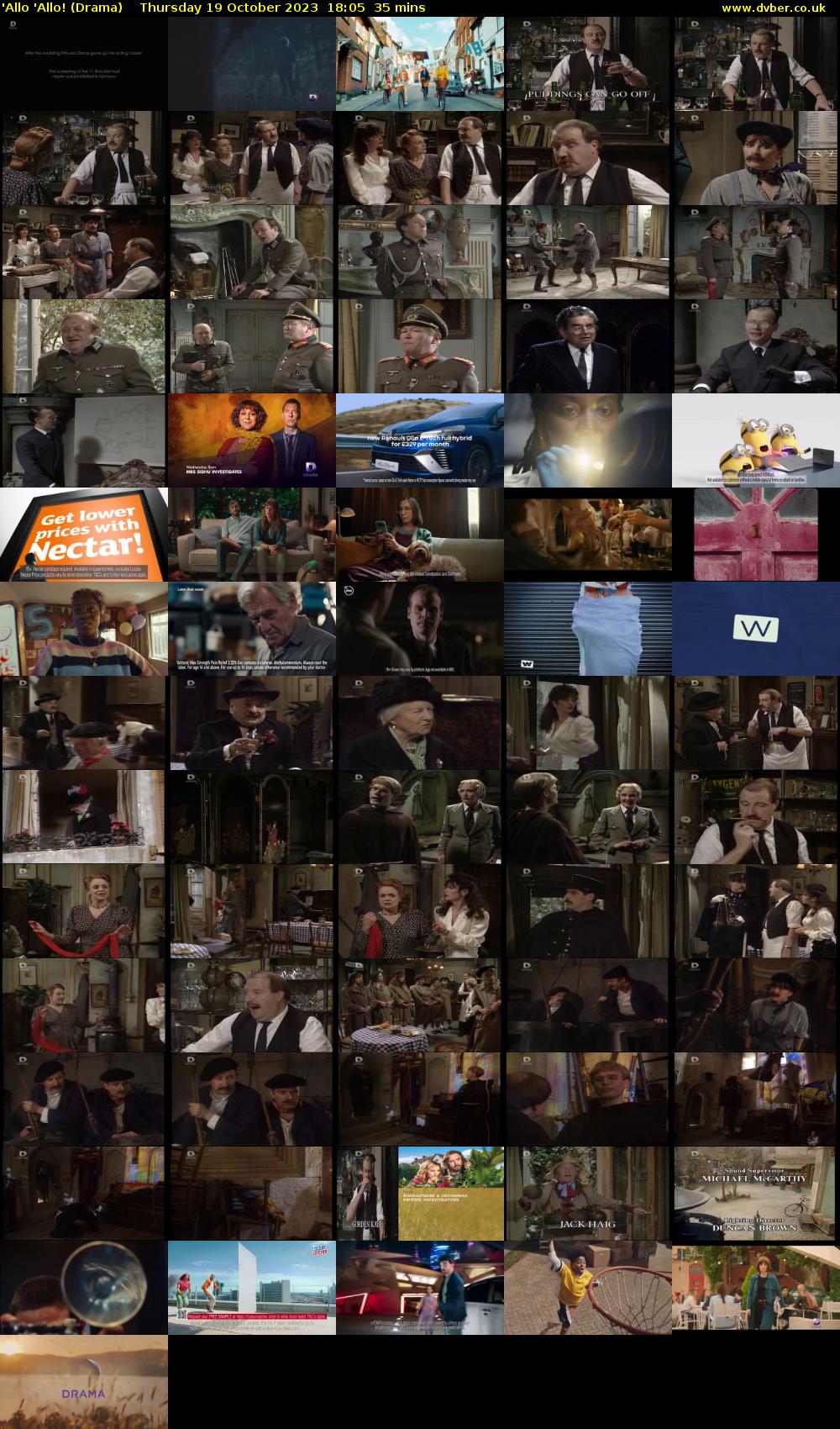 'Allo 'Allo! (Drama) Thursday 19 October 2023 18:05 - 18:40