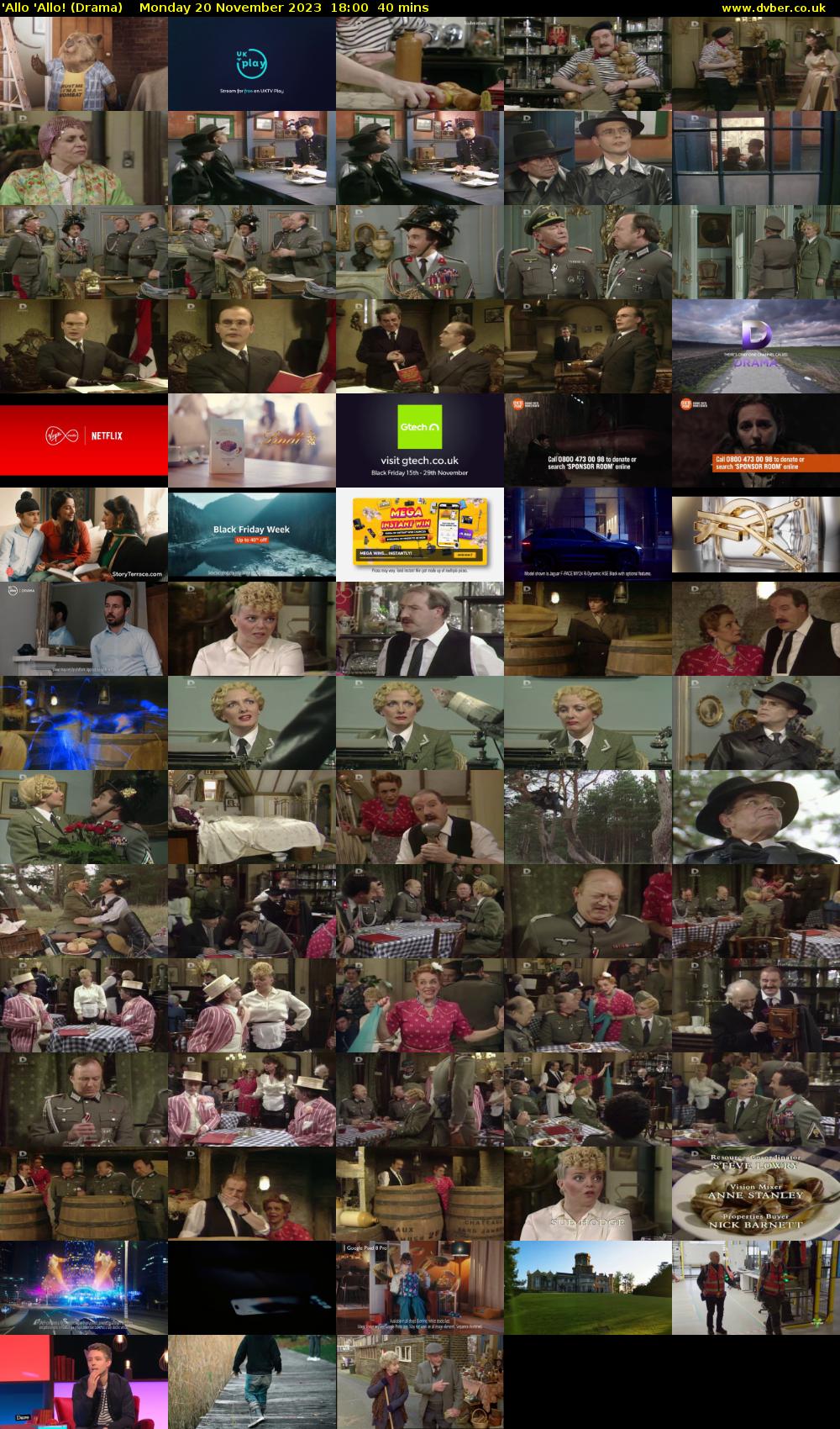 'Allo 'Allo! (Drama) Monday 20 November 2023 18:00 - 18:40